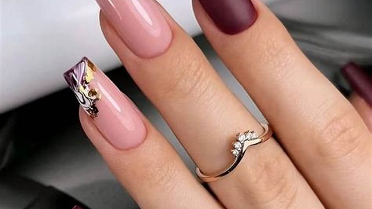 Burgundy Nail Designs and Dark Brown Nails for November Trends