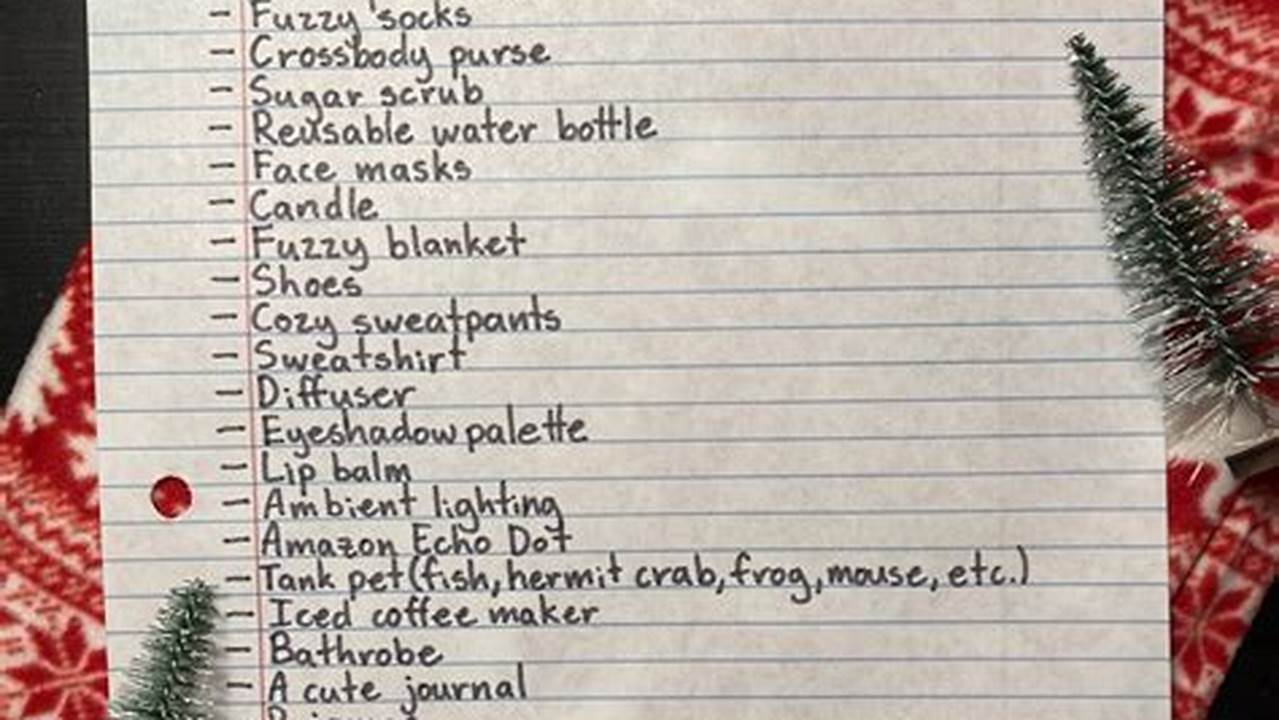 Christmas Tree Ideas and Christmas List Ideas for Gift Giving